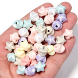 100PCS Mixed Star Loose Spacer Beads 11mm DIY Jewelry Making Charms