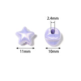 100PCS Mixed Star Loose Spacer Beads 11mm DIY Jewelry Making Charms
