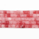 4x4mm Red Chalcedony Stone Beads Cylinder Spacer 15in