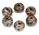 5pcs Natural Stone 9*14mm Dzi Bead Agate Spacer For DIY Bracelet