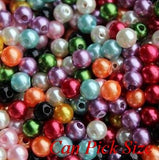 Resin Acrylic Pearl Beads Multicolor Mix for Chunky Kids Necklace
