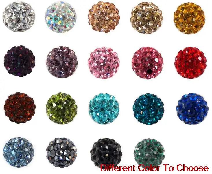 10mm 100pcs Micro Pave CZ Disco Ball Beads crystal Bead Bracelet Space