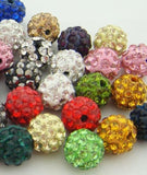 10mm 100pcs Micro Pave CZ Disco Ball Beads crystal Bead Bracelet Space