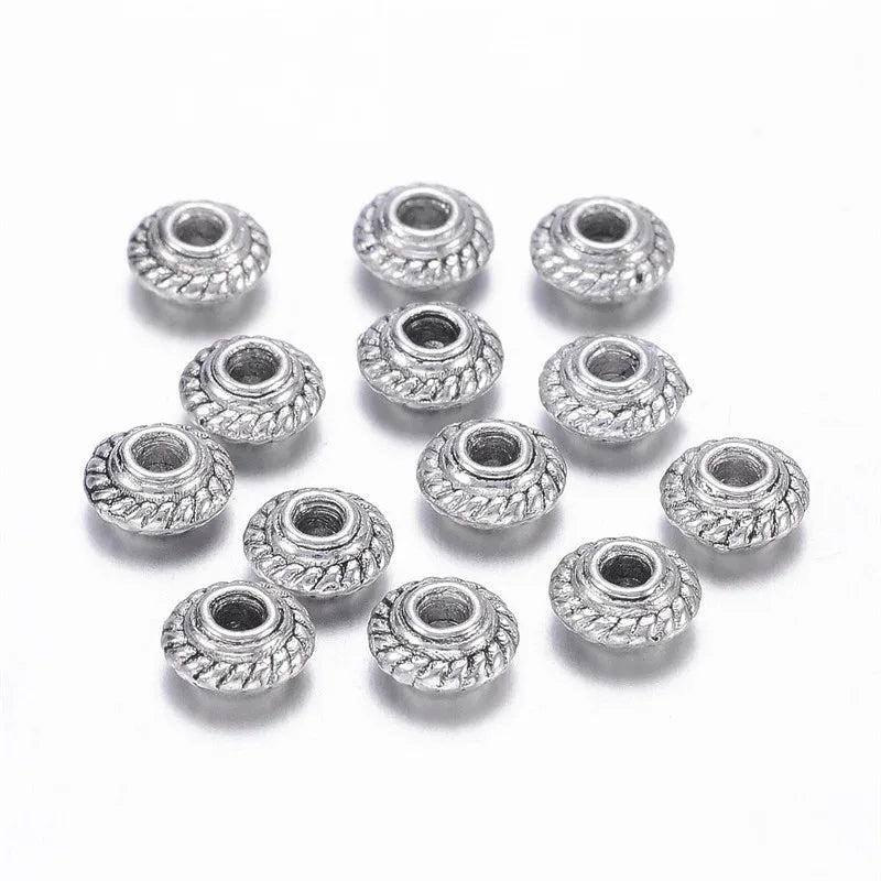 100pcs Metal Beads Spacer for DIY Jewelry Making 5x3mm