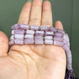 Faceted Purple Angelite Jades Gem Stone Beads Cylinder Loose Spacer Beads