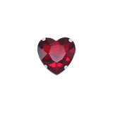 20p 8mm Heart Shape Sew On Crystal Glass Flatback Silver Claw Rhinestones