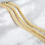 Potato Freshwater Pearl Beads Yellow 6-7mm 14.3in Strand DIY Jewelry Making