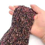 Spinel Beads Red Wood Grain Loose Beads for DIY Jewelry 2/3/4mm