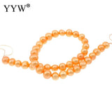 10-11mm Orange Freshwater Pearl Beads for DIY Jewelry Making