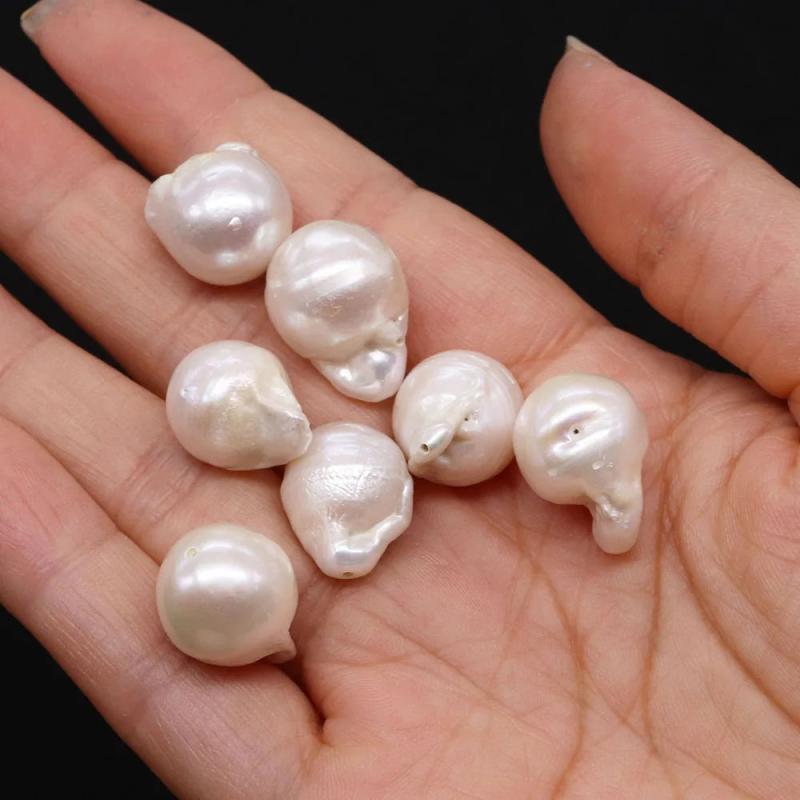 Freshwater Baroque Pearl Bead 12x15-14x18, Natural Straight Hole