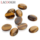 10pcs 10*14mm Tiger Eye Cabochons Natural Stone Beads