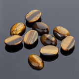 10pcs 10*14mm Tiger Eye Cabochons Natural Stone Beads