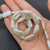 Baroque Pearl Necklace DIY Beads Freshwater Pearl Rectangular Loose Beads