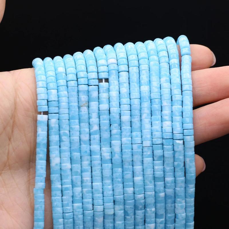 Agates Stone Bead Slice Round Natural Stone Loose Spacer Beaded 2x4mm