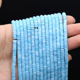 Agates Stone Bead Slice Round Natural Stone Loose Spacer Beaded 2x4mm