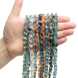 20Pcs 10X12mm Crystal Glass Beads Glossy Twist Shape DIY Jewelry Making