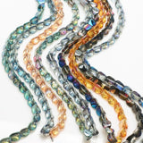 20Pcs 10X12mm Crystal Glass Beads Glossy Twist Shape DIY Jewelry Making