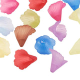 20pcs Mixed Flower Acrylic Spacer Beads Frosted for Jewelry Making 19x18x17mm