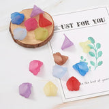 20pcs Mixed Flower Acrylic Spacer Beads Frosted for Jewelry Making 19x18x17mm