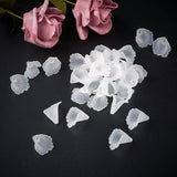 20pcs Mixed Flower Acrylic Spacer Beads Frosted for Jewelry Making 19x18x17mm
