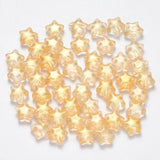 100pcs Star Shape Glass Beads Spray Painted 8x8.5mm