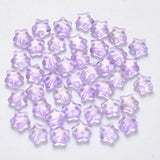 100pcs Star Shape Glass Beads Spray Painted 8x8.5mm