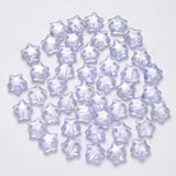 100pcs Star Shape Glass Beads Spray Painted 8x8.5mm
