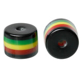 100 Resin Spacer Beads Cylinder Multicolor Stripe Pattern 8x6mm