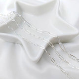 1m Silver Plating O-chain Necklace DIY Chains Bracelet