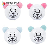 10Pcs DIY Cartoon Animal Smiling Face Wood Beads for Kids Crafts