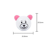 10Pcs DIY Cartoon Animal Smiling Face Wood Beads for Kids Crafts