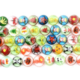 14MM Flat Round Lampwork Glass Beads Spacer Loose Beads for Jewelry Making