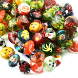 14MM Flat Round Lampwork Glass Beads Spacer Loose Beads for Jewelry Making