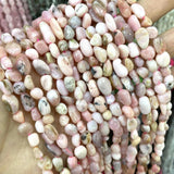 Irregular Pink Opal Stone Spacer Beads for DIY Jewelry Making