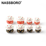 Lucky Cat Ceramic Beads for Jewelry Making