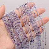 Natural Stone Fluorite Beads Small Faceted Round Bead for Jewelry Making