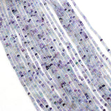 Natural Stone Fluorite Beads Small Faceted Round Bead for Jewelry Making