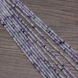 Natural Stone Fluorite Beads Small Faceted Round Bead for Jewelry Making