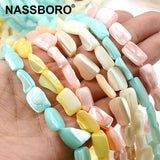 Irregular Mother of Pearl Shell Beads Spacer DIY Bead Jewelry Making