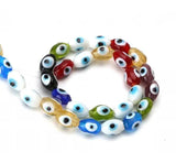 31pcs Evil Eye Beads Strand Lampwork Glass Beads for DIY Jewelry Making