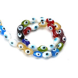 31pcs Evil Eye Beads Strand Lampwork Glass Beads for DIY Jewelry Making