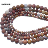 Pink Petrified Wood Stone Beads 6-12 MM Strand 15''
