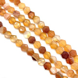Natural Stone Colored Hexagon Beads for DIY Jewelry Making
