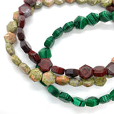 Natural Stone Colored Hexagon Beads for DIY Jewelry Making