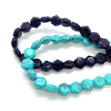 Natural Stone Colored Hexagon Beads for DIY Jewelry Making