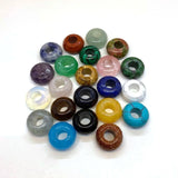 Natural Stone Large Hole Beads Malachite Lapis Lazuli for DIY Jewelry Making