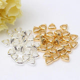 35pcs 14K Plated Triangle Cube Spacer Beads 2mm Hole Metal Loose Beads