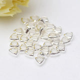 35pcs 14K Plated Triangle Cube Spacer Beads 2mm Hole Metal Loose Beads