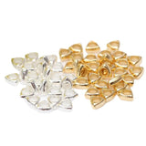 35pcs 14K Plated Triangle Cube Spacer Beads 2mm Hole Metal Loose Beads