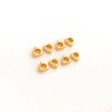35pcs 14K Plated Triangle Cube Spacer Beads 2mm Hole Metal Loose Beads